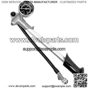 Bicycle High Pressure Shock Pump (300 Psi Max) Front Forks and Rear Suspension, Pump Head with Lever Lock