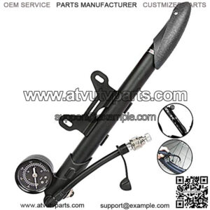 2-in-1 Portable Air Shock & Tire Pump, Fork & Rear Suspension Gauge, Adjustable Max 300PSI High Pressure, Mountain Bike & Bicycle, Schrader & Presta Valve, Comes with Mount Kit Attachment Accessories