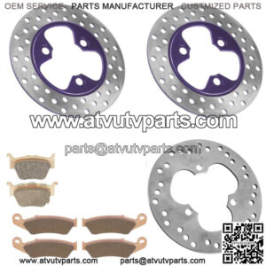 Front Rear Brake Disc Rotor w/ Pads for Honda TRX450R Sportrax 450 2x4 2004 2005