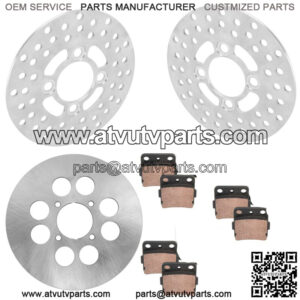 Front Rear Brake Disc Rotor w/ Pads fits Yamaha Raptor 660R YFM660R 2002 -2005