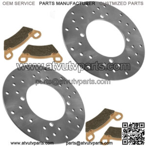 2x Rear Brake Disc w/Pads for Polaris Ranger 900 XP Browning Deluxe Bronze 13-19