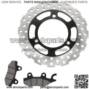 Rear Brake Disc Rotor With Brake Pads for Kawasaki 41080-0114-11H