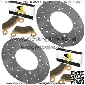 2x Rear Brake Disc w/Pads for Polaris Ranger 400 / Sportsman ACE 14-15 / ACE 570