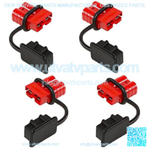 4 Pcs 6-12 Gauge Battery Quick Connect Disconnect Wire Harness Plug Kit for Recovery Winch or Trailer, 12-36V DC, 50A, 4 Pack