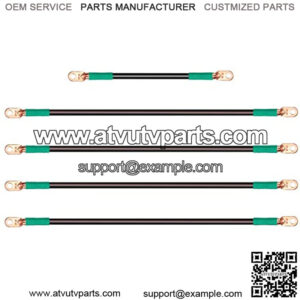 Golf Cart Battery Cable Set 4GA Yamaha G22,48V. (5pcs,4 Long +1 Short)