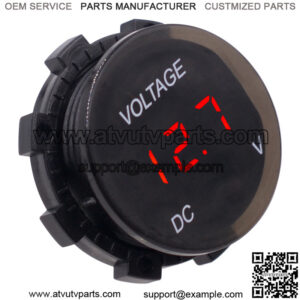 Red car digital display voltmeter