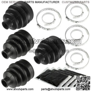 2 Front Axle Outer Inner CV Boot Kit for Can-Am Outlander 800R 4X4 Xmr EFI 2015