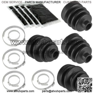2 Front Inner Outer Axle CV Boot Kit for Honda TRX350FE TRX350FM Rancher 00-05