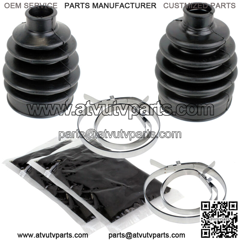 Front Axle Outer Inner CV Boot Kit for Kawasaki Mule 610 KAF400 4X4 2009-2016