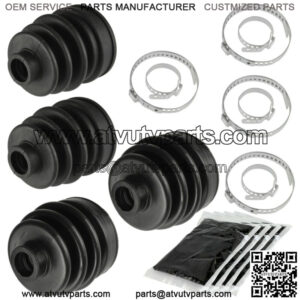 2 Rear Axle Inner Outer CV Boot Kit for Kawasaki Brute Force 650 KVF650 4X4I