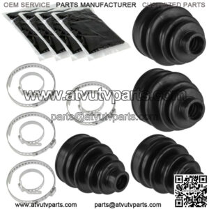 2 Rear Axle Inner Outer CV Boot Kit for Yamaha Grizzly 400 YFM400F 4X4 2007 2008