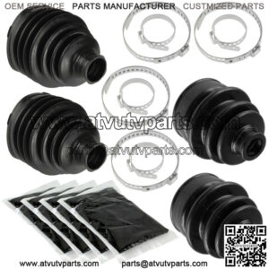 2 Front Axle Outer And Inner CV Boot Kit for Yamaha Grizzly 700 YFM700 4X4 09-15
