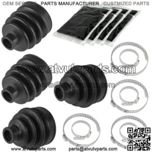 2 Front Axle Inner Outer CV Boot Kit for Kawasaki Bayou 400 KLF400B 4X4 1993-95