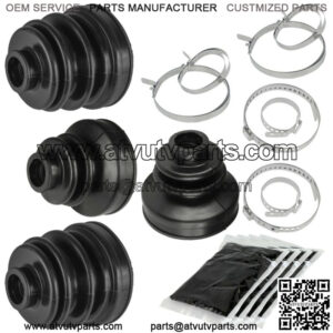 2 Rear Axle Inner Outer CV Boot Kit for Kawasaki Teryx 750 KRF750 4X4 2008-2011