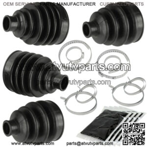 2 Rear Axle Inner Outer CV Boot Kit for Can-Am Outlander 400 4X4 EFI 2009-2012 (For: Can-Am)