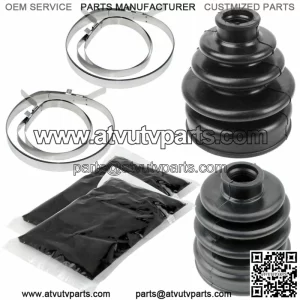 Front Axle Inner Outer CV Boot Kit for Kawasaki Prairie 400 KVF400 4X4 1997-02