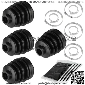 2 Rear Axle Inner Outer CV Boot Kit for Polaris RZR XP 1000 2014 2015 (For: Polaris)