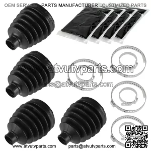 2 Rear Axle Outer Inner CV Boot Kit for Polaris RZR XP 900 2011 2012 2013