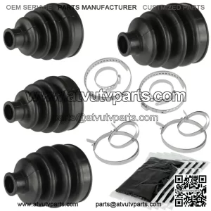 2 Front Axle Outer And Inner CV Boot Kit for Can-Am Commander 1000 4X4 2011 2012