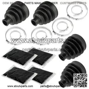 2 Front Axle Inner Outer CV Boot Kit for Can-Am Renegade 800 800R 4X4 2007-2012