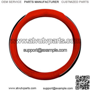 Red and Black Golf Cart Steering Wheel Cover