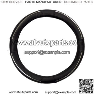 Black and Chrome/Black and Grey/Black Golf Cart Steering Wheel Cover