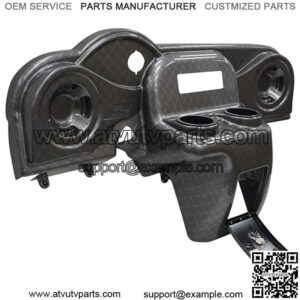 RXV Deluxe Diamond Plate Dash w/ Radio Cutout and Speaker Indentations