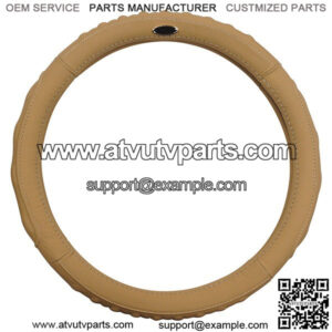 Golf Cart Steering Wheel Cover Beige Leather Golf Steer Club Car Ezgo Yamaha