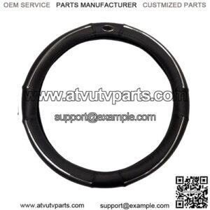 Golf Cart Steering Wheel Cover Universal Black and Chrome