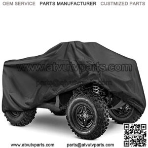 MudShield All Weather Waterproof Outdoor ATV Cover for Ultimate Protection Heavy Duty XXL 102"" x 48"" x 44""", Black