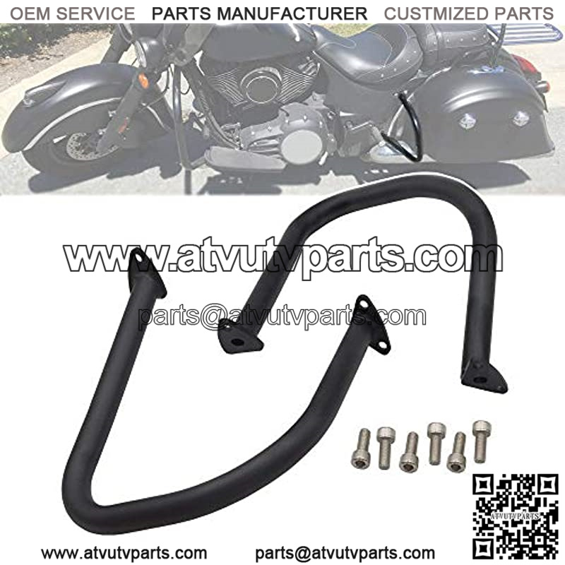 Black Rear Engine Protect Guard Highway Crash Bars Compatible with Indian Chief Chieftain Springfield Vintage Dark Horse Roadmaster 2015-2021