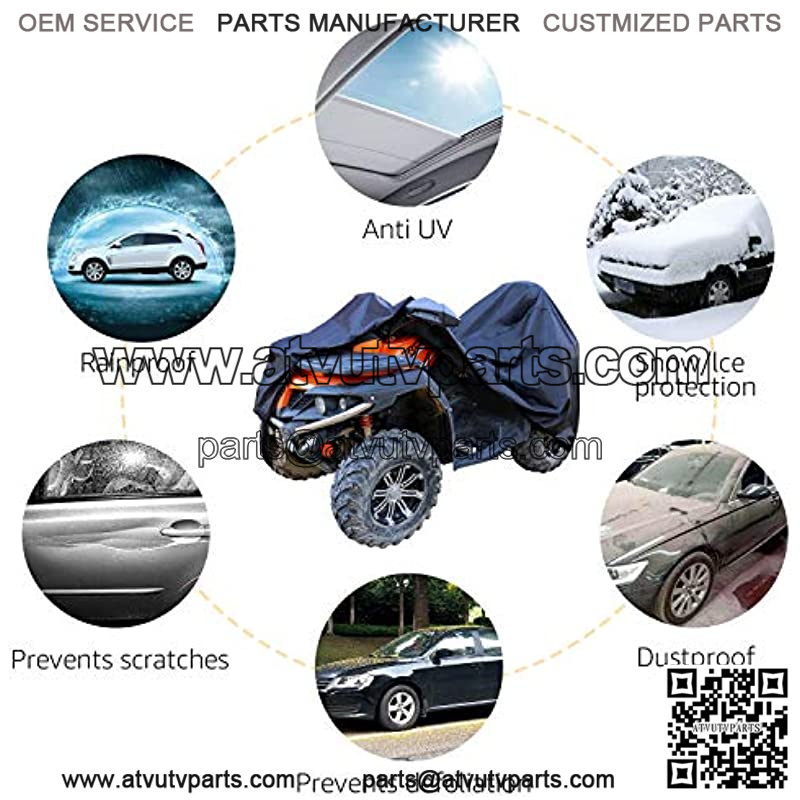 Amazon Basics Weatherproof Standard ATV Cover - 150D Oxford, ATVs up to 102" - Image 3