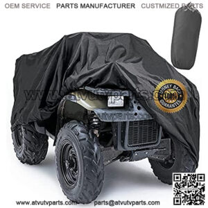 ATV Covers Outdoor Storage Waterproof, 300D Heavy Duty 4 Wheeler Cover Fit All Weather - Universal Size