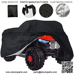 ATV Cover Waterproof,4 Wheeler Cover 88"x 39.2" x 42.4" 210D Oxford Fabric Outdoor Protects from Snow Rain or UV Sun All Weather for Kawasaki Yamaha Suzuki Honda Polaris