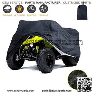 ATV Cover, 420D Heavy Duty Ripstop Material Black 4 Wheeler Cover,ATV Deluxe Storage Cover(100in)