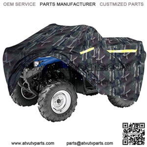 Moto Camo Heavy-Duty, Triple-Waterproof 4 Wheeler Cover ?C ATV Cover Four Wheeler. Rip-Resistant, Night-Reflective Quad Cover w/ Advanced Waterproofing, Easy-Access Zipper and Vents. Large 95"