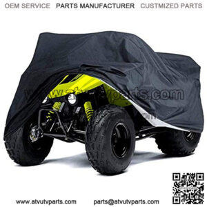 Black ATV Cover Waterproof 86x38x41" 2XLQuad ATC 4 Wheeler Covers All Season Outdoor UV Protection for Kawasaki Yamaha Suzuki Honda Polaris