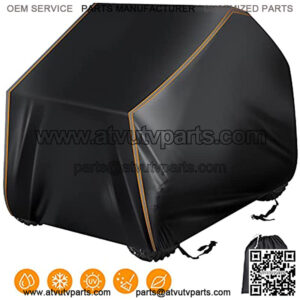 ATV ATC Cover 88 Inch Waterproof Quad Bike Covers, Universal Fit, 4 Wheeler Accessories with Night Reflective Stripes & Storage Bag, All Weather Outdoor Protection Vehicle Cover, Black