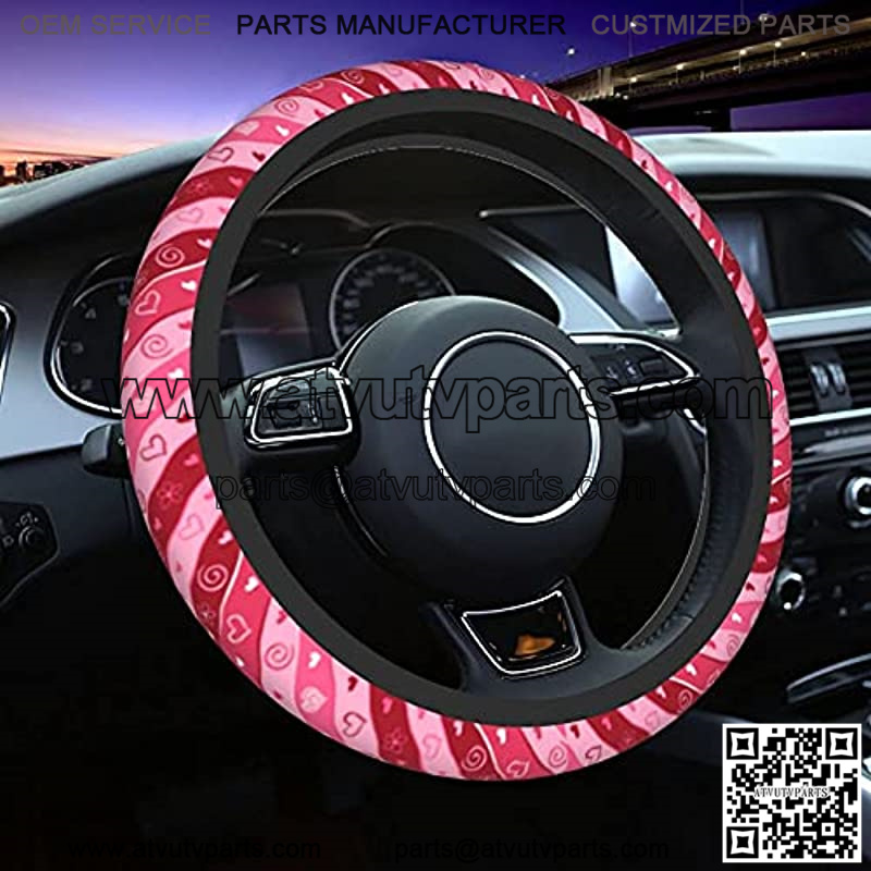 Hearts Flower Steering Wheel Cover Non Slip Protect The Original Steering Wheel from Wear, for Cars to Suvs and Atvs, Then Trucks