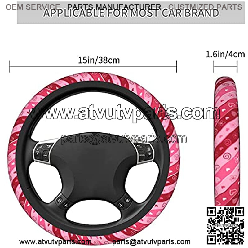 Hearts Flower Steering Wheel Cover Non Slip Protect The Original Steering Wheel from Wear, for Cars to Suvs and Atvs, Then Trucks - Image 3
