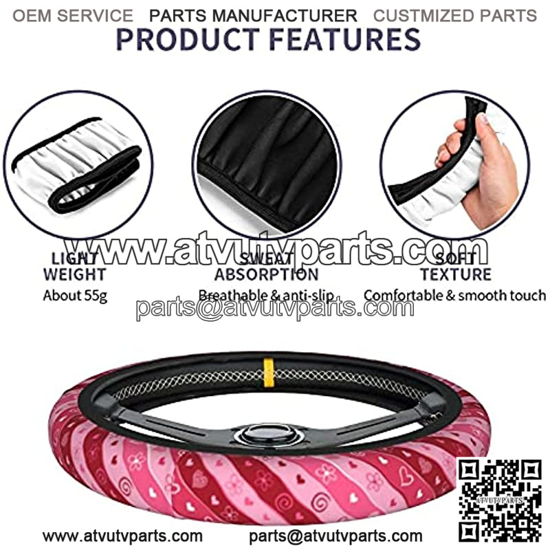 Hearts Flower Steering Wheel Cover Non Slip Protect The Original Steering Wheel from Wear, for Cars to Suvs and Atvs, Then Trucks - Image 4