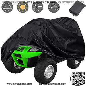 Waterproof ATV Cover, 420D Heavy Duty Kids 4 Wheeler Quad Cover Small Protection for Honda Polaris Yamaha Suzuki Kawasaki Kart (87''x39''x42'')