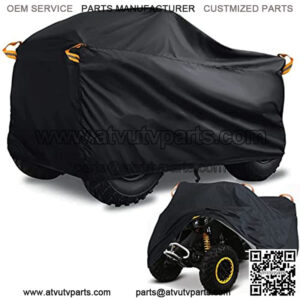 ATV Cover Waterproof Heavy Duty Quad Covers 210D All Weather Protection 100'' 4 Wheeler Rain Cover Outdoor Storage for Polaris Sportsman Yamaha Honda Kawasaki Moto