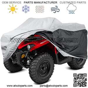ATV Cover All Weather Outdoor Protection, Heavy Duty 420D Waterproof Oxford Fabric, Quad Bike ATV Cover, XL 76inchs Universal Fit, 4 Wheeler Cover fit Polaris Suzuki Arctic Cat