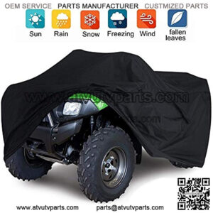 210D ATV Cover Waterproof Heavy Duty 4 Wheeler Quad Cover All Weather Protection Compatible with Honda Rancher/Polaris/Yamaha/Suzuki/Can am (86x38x42in,XXL)