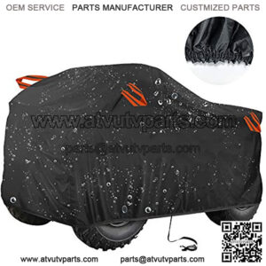 Waterproof ATV Cover - ATV Quad Windproof Covers ATC Rain Cover UV Protects 4 Wheeler for Polaris Sportsman Yamaha Grizzly Wolverine YFZ Honda Sportrax TRX Kawasaki (XL)