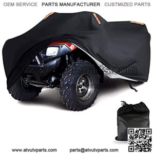 Waterproof ATV Cover 210D Oxford Cloth 4 Wheeler Protection, 87 x 38 x 42 inches