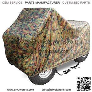 L Camo 79 Inch ATV Quad Covers Waterproof Outdoor Oxford Cloth Durable 4 Wheeler Rain Cover Accessories All Weather UV Protection for Kawasaki for Polaris for Suzuki for Can Am