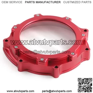 Clear Clutch Cover For Yamaha YFZ450 YFZ450R YFZ 450R 2006-2023 Red Aluminum