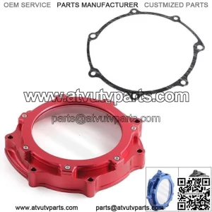 Billet Aluminum Red Clutch Cover & Gasket for Yamaha YFZ450R YFZ450RSE 06-23